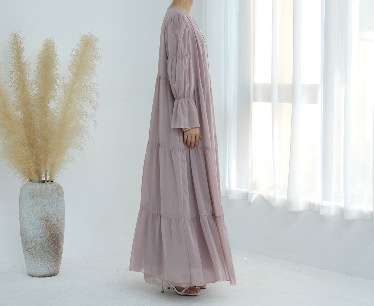 Chiffon Elegance Abaya Set (عباءة شيفون الأناقة)