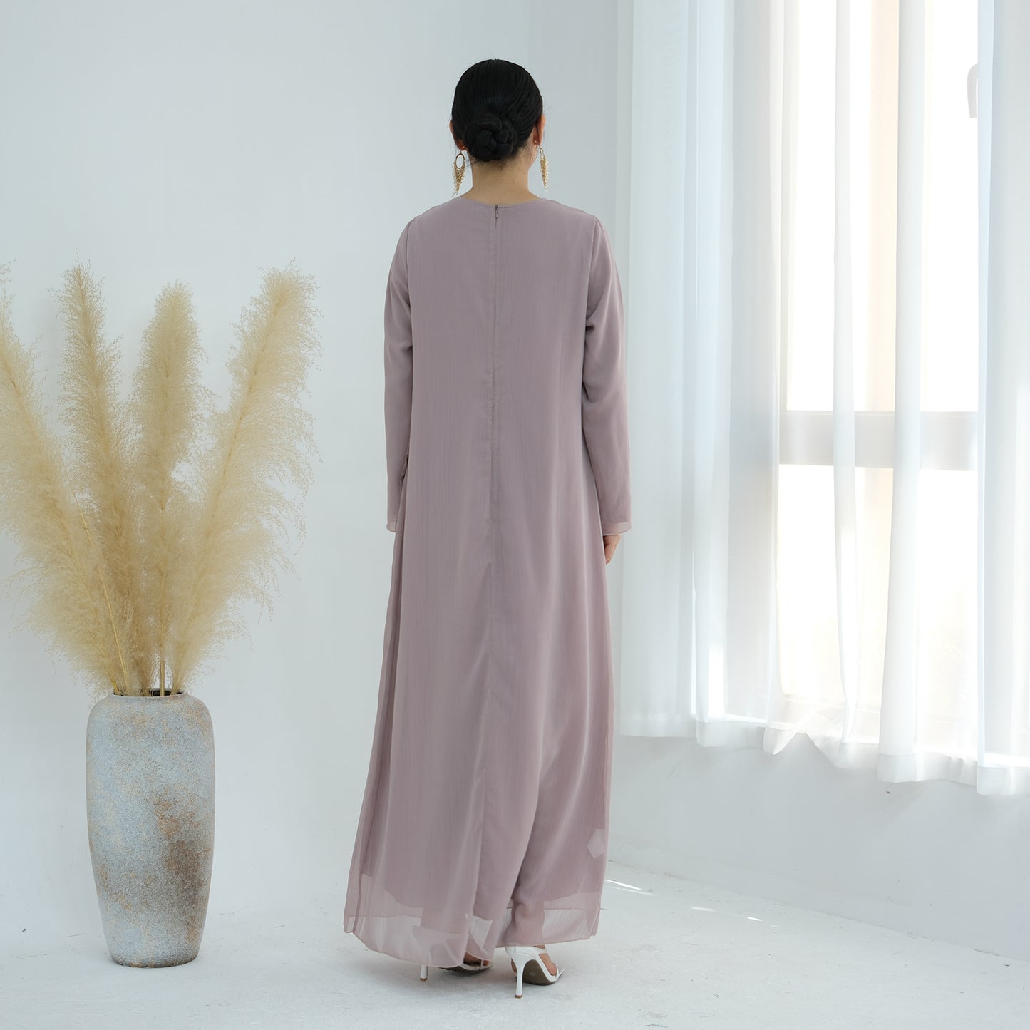 Chiffon Elegance Abaya Set (عباءة شيفون الأناقة)