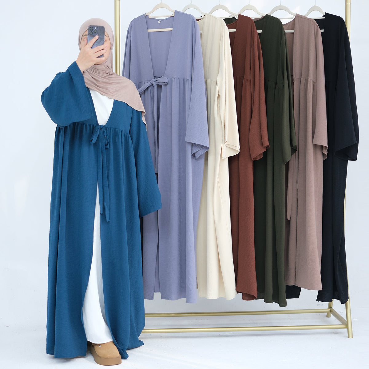 Blue Elegance: Sophisticated Abaya Styling Guide