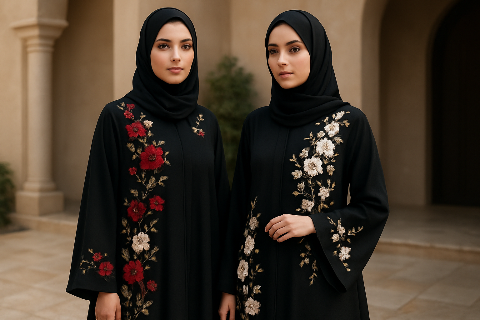 Elegant Floral Embellished Abayas for Special Events