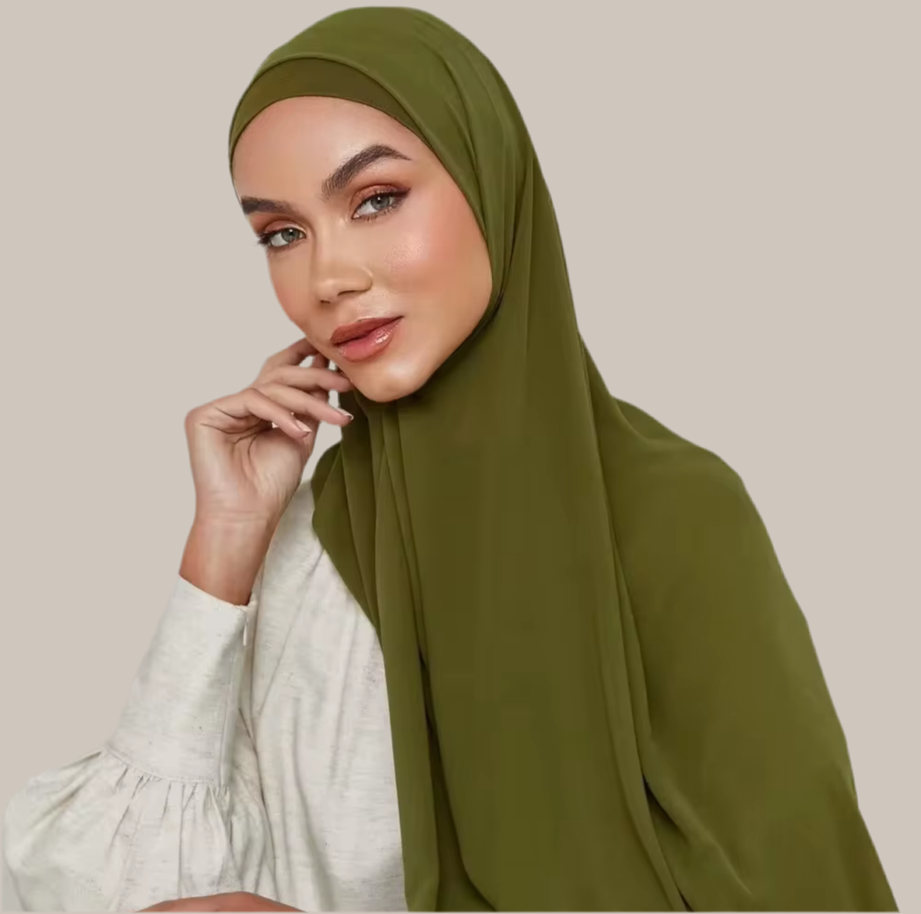 Green Chiffon Hijab