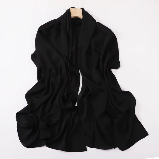 Black Chiffon Hijab