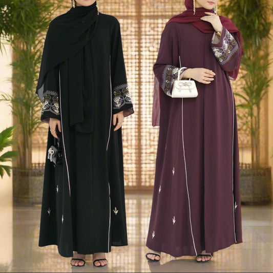 Abaya Malak Al-Tatreez (عباية ملك التطريز) - Noor & Grace
