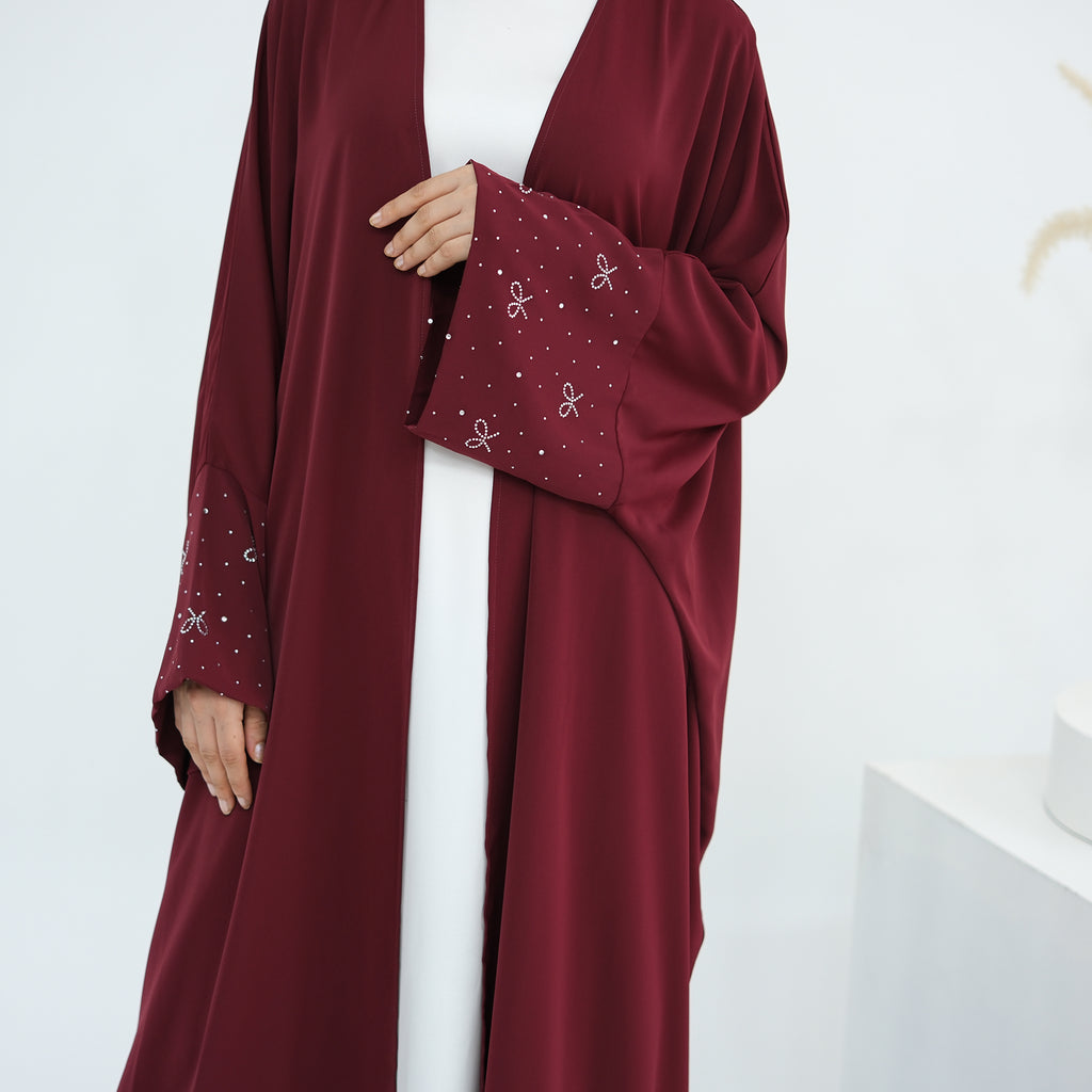 Al Layali Embroidered Abaya - Noor & Grace