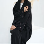 Al Layali Embroidered Abaya - Noor & Grace
