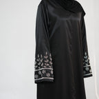 Al Zahra Shimmery Satin Beaded Abaya - Noor & Grace