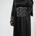 Al Zahra Shimmery Satin Beaded Abaya - Noor & Grace