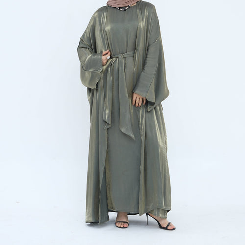 AlHudaShimmerySolidAbaya_Noor_GraceArmyGreen1
