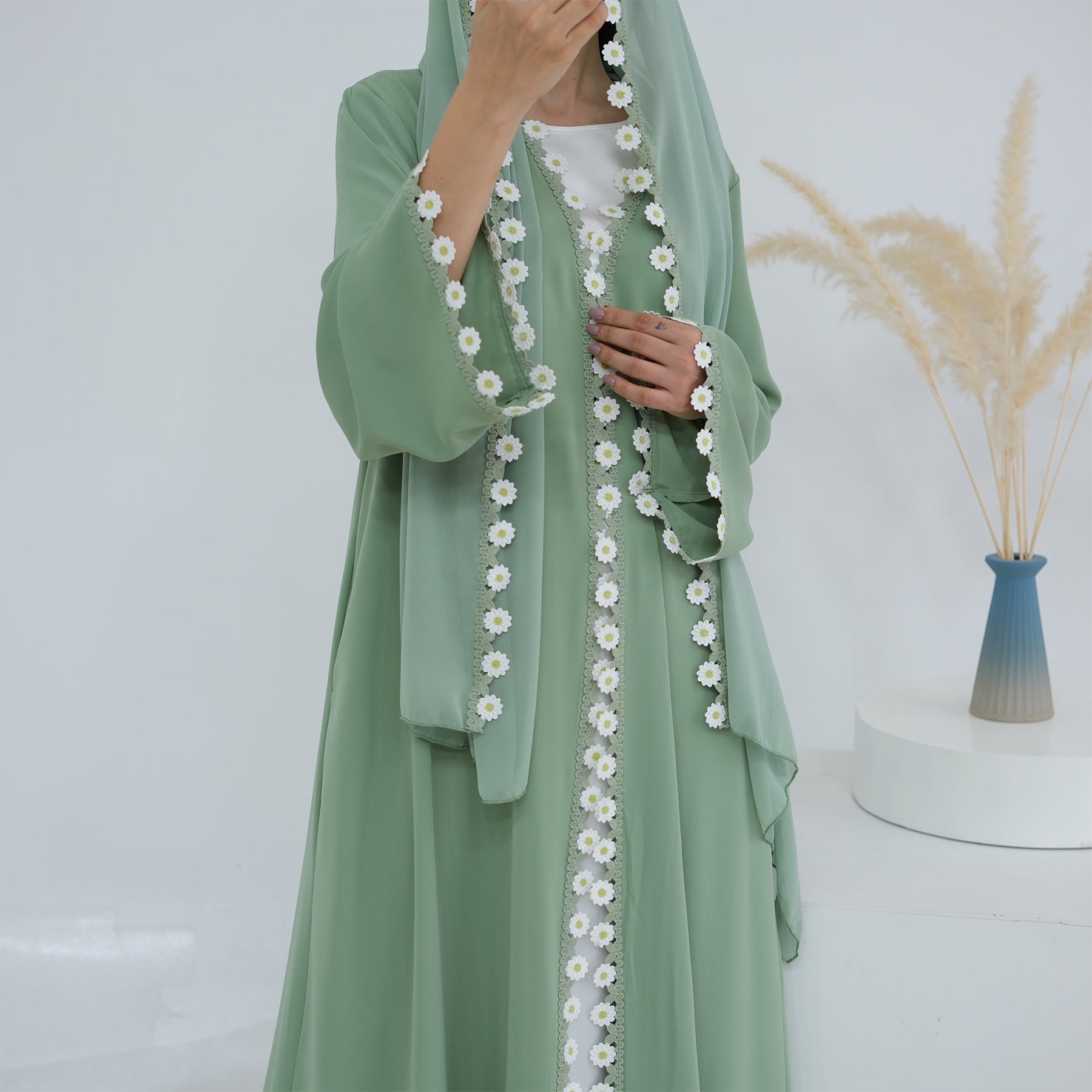 AlZahraLuxuryEmbroideredAbaya_Green1