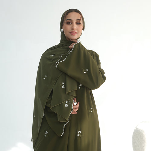 Amara Nida Embroidered Abaya - Noor & Grace