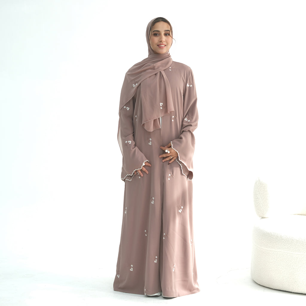 Amara Nida Embroidered Abaya - Noor & Grace