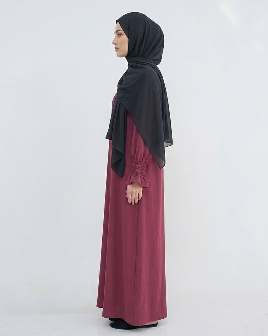 Modest Elastic Sleeve Abaya