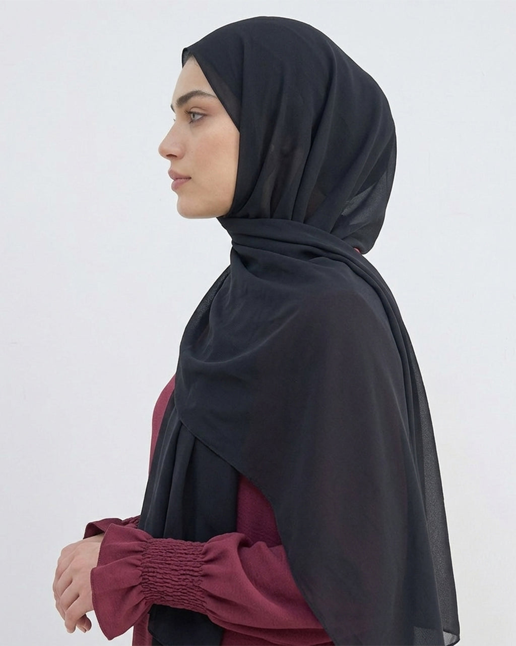 Modest Elastic Sleeve Abaya