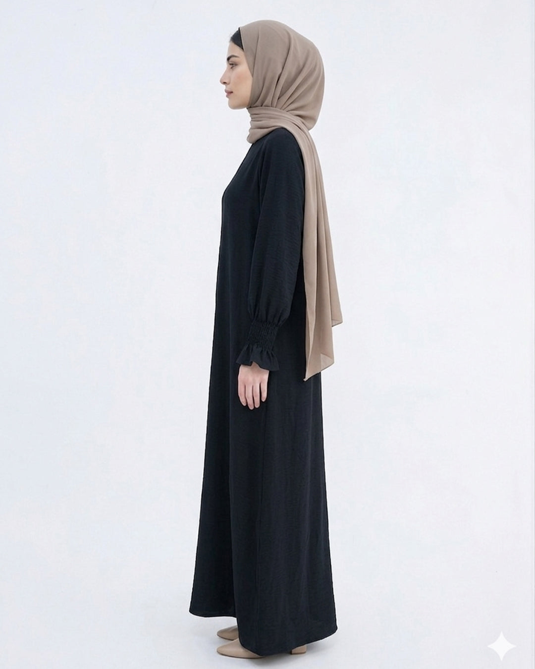 Modest Elastic Sleeve Abaya