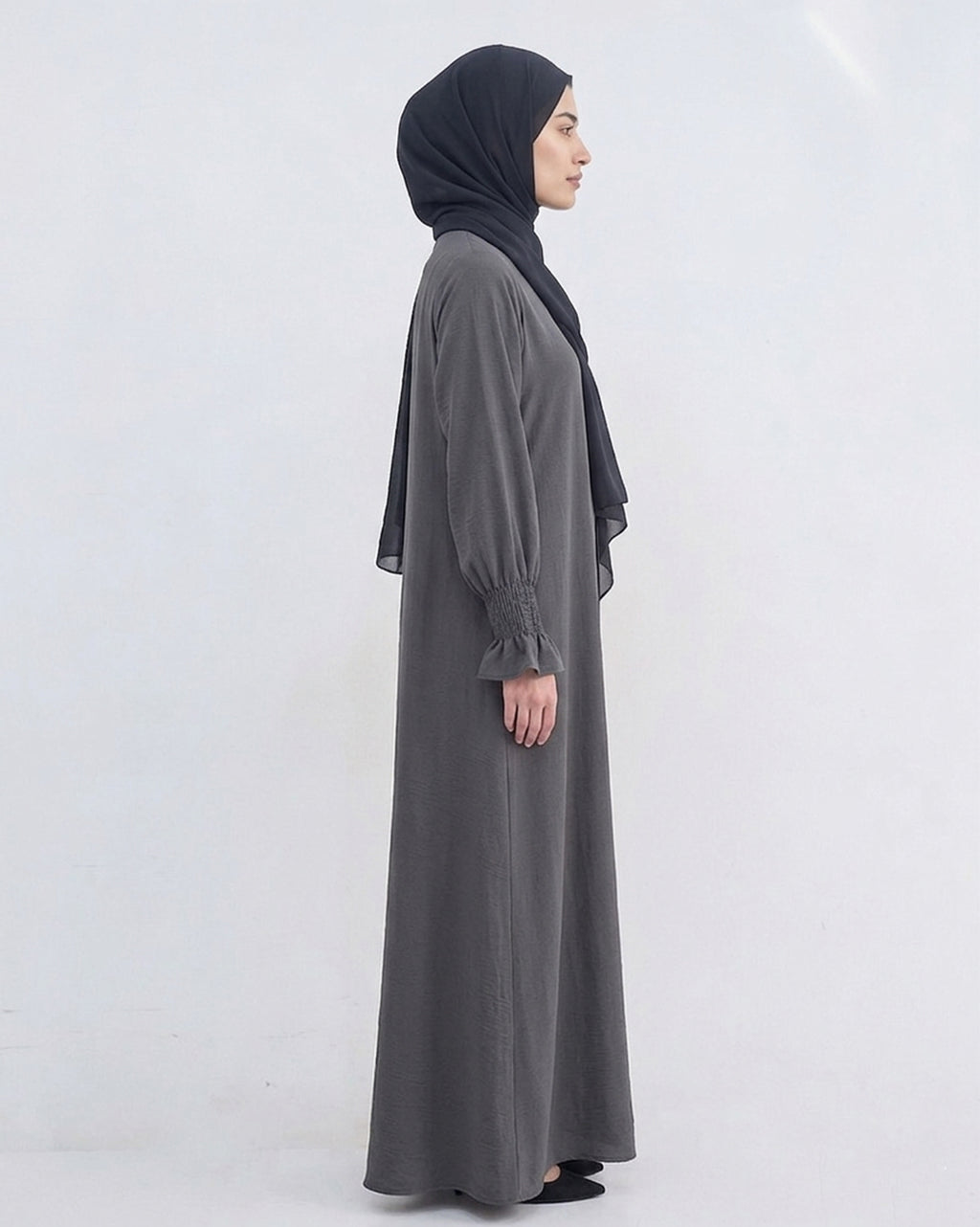 Modest Elastic Sleeve Abaya