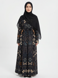 Haya Pleated Earth Abaya