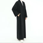 Layali Velvet Ribbed Abaya - Noor & Grace