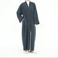 Layali Velvet Ribbed Abaya - Noor & Grace