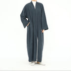 Layali Velvet Ribbed Abaya - Noor & Grace