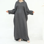 Midnight Butterfly Satin Abaya - Noor & Grace