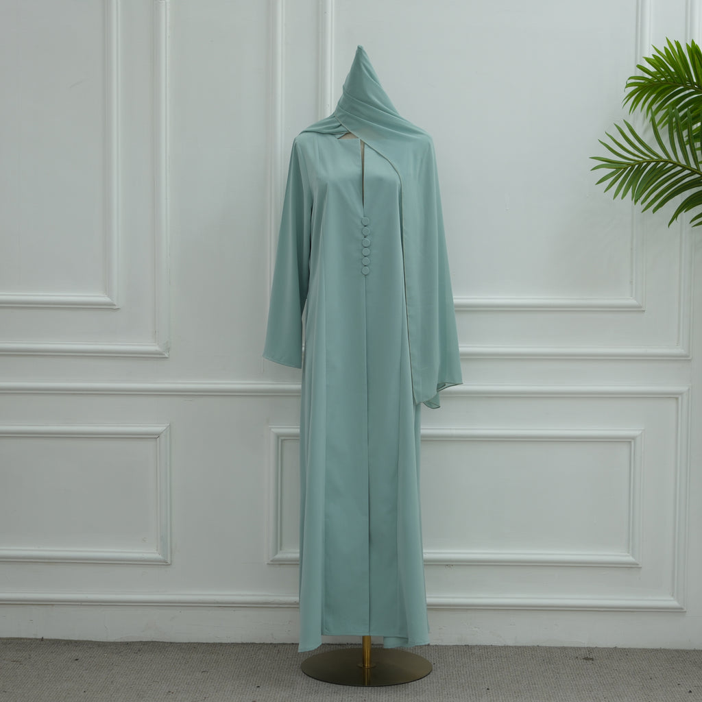 Modern Dubai Modest Coat Abaya - Noor & Grace