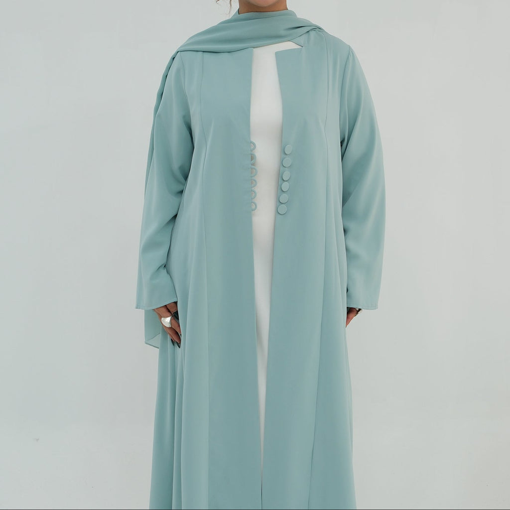 Modern Dubai Modest Coat Abaya - Noor & Grace