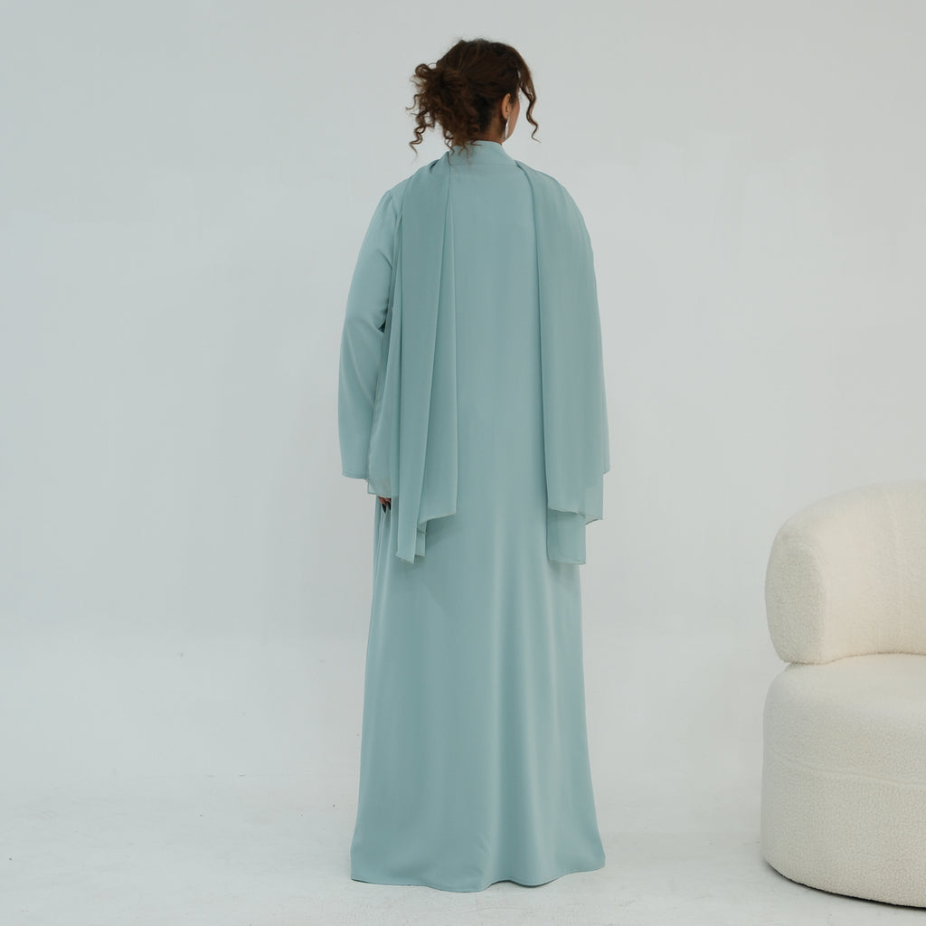 Modern Dubai Modest Coat Abaya - Noor & Grace