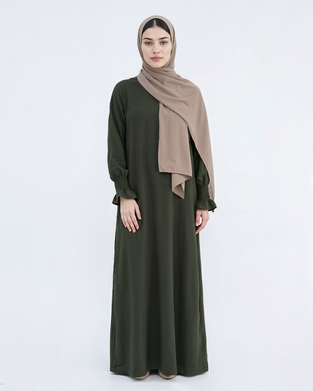 Modest Elastic Sleeve Abaya - Noor & Grace