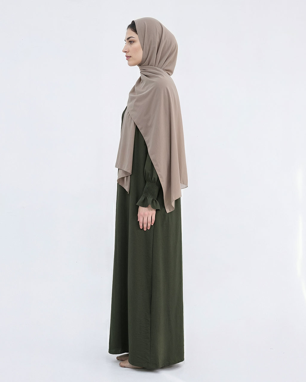Modest Elastic Sleeve Abaya - Noor & Grace