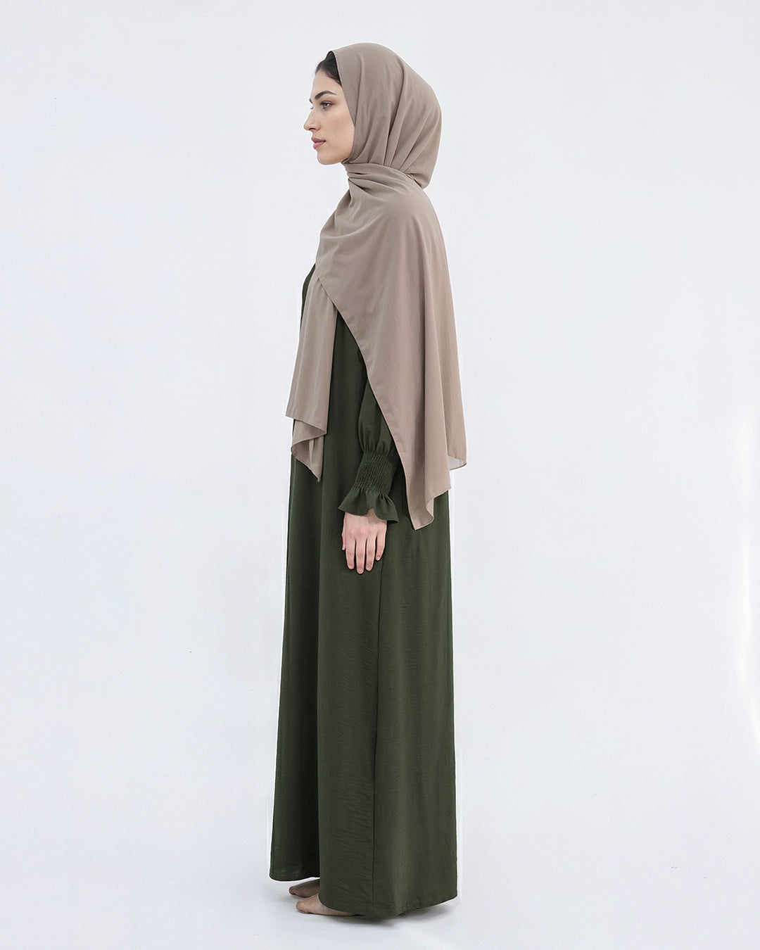Modest Elastic Sleeve Abaya - Noor & Grace