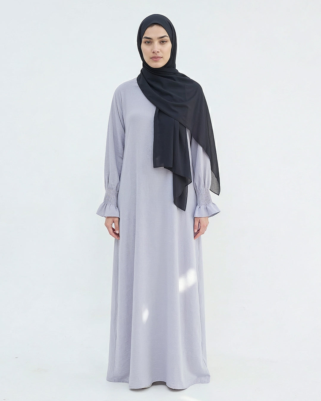 Modest Elastic Sleeve Abaya - Noor & Grace