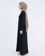Modest Elastic Sleeve Abaya - Noor & Grace