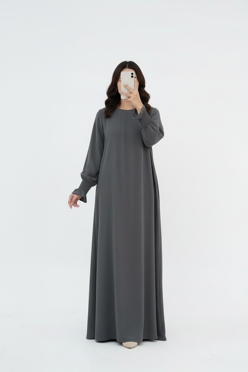 Modest Elastic Sleeve Abaya