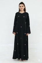 Nida Bow Embroidery Eid Abaya - Noor & Grace