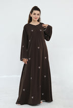 Nida Bow Embroidery Eid Abaya - Noor & Grace