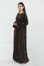 Nida Bow Embroidery Eid Abaya - Noor & Grace