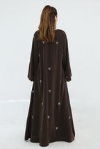 Nida Bow Embroidery Eid Abaya - Noor & Grace