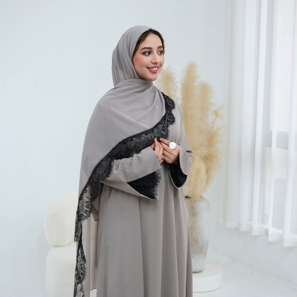 Noor Grace Zahra Lace Abaya Set