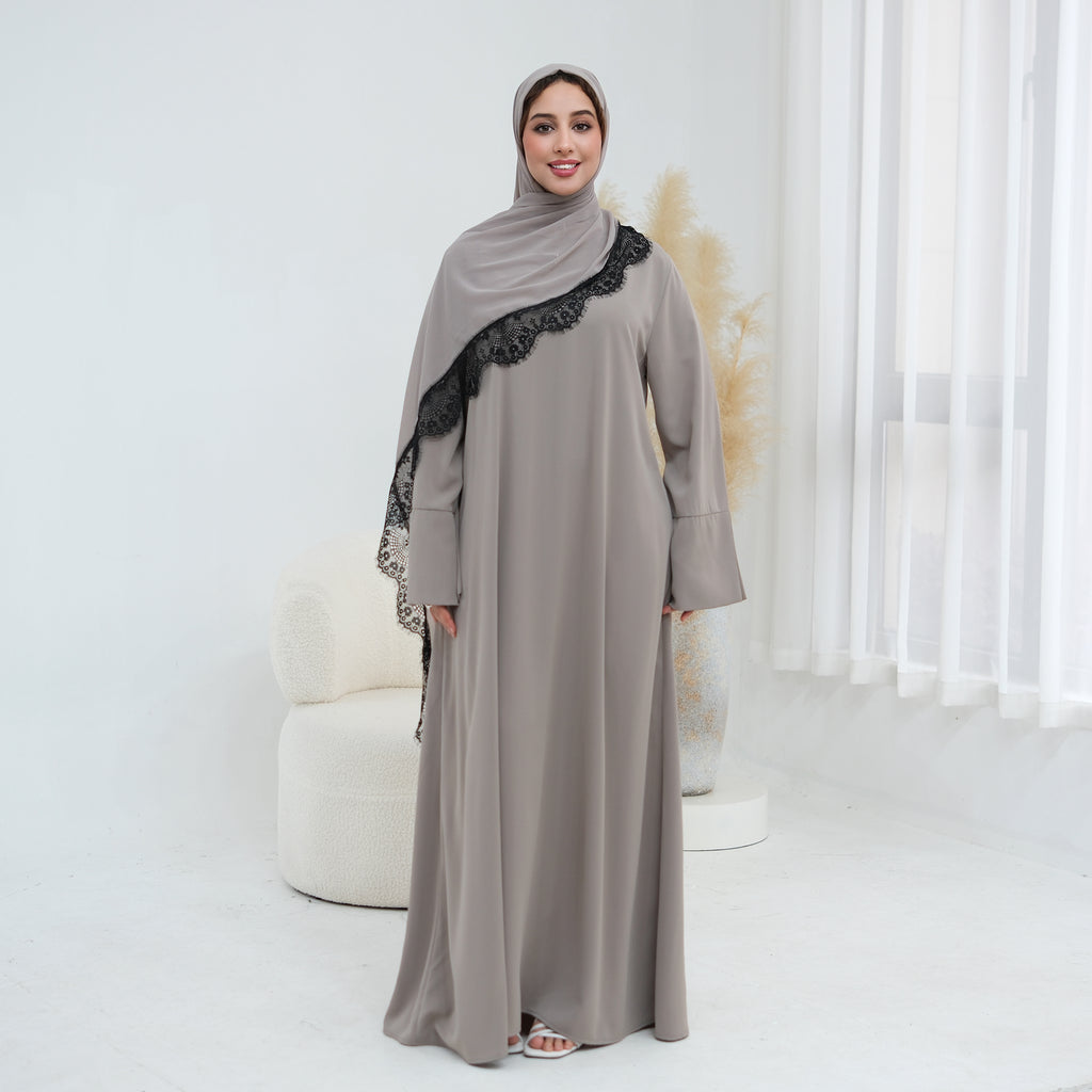 Noor Grace Zahra Lace Abaya Set