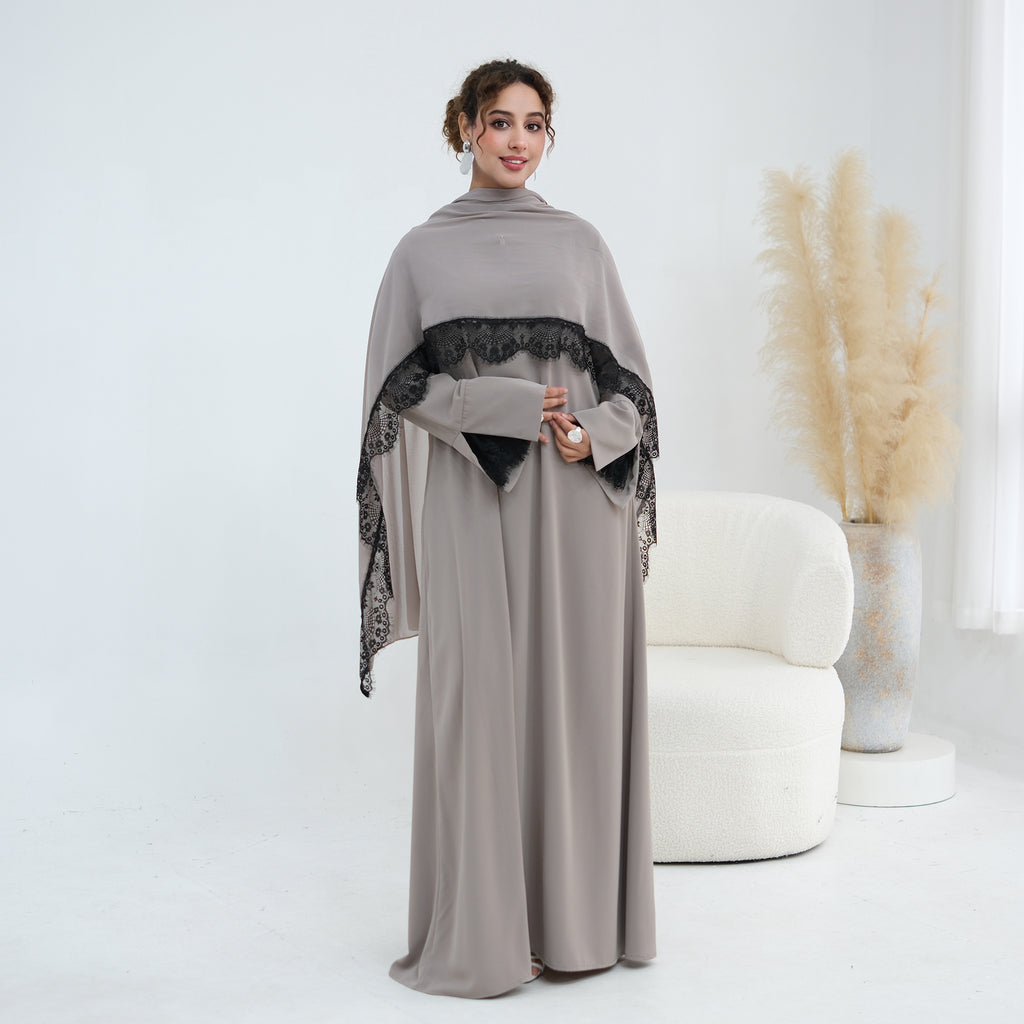 Noor Grace Zahra Lace Abaya Set