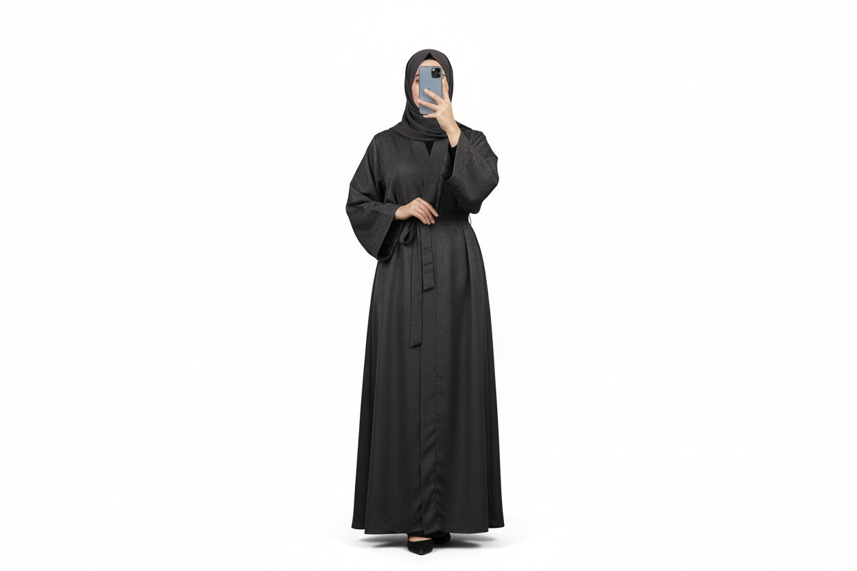 Noura Luxe Kimono Abaya(slim fit style) - Noor & Grace