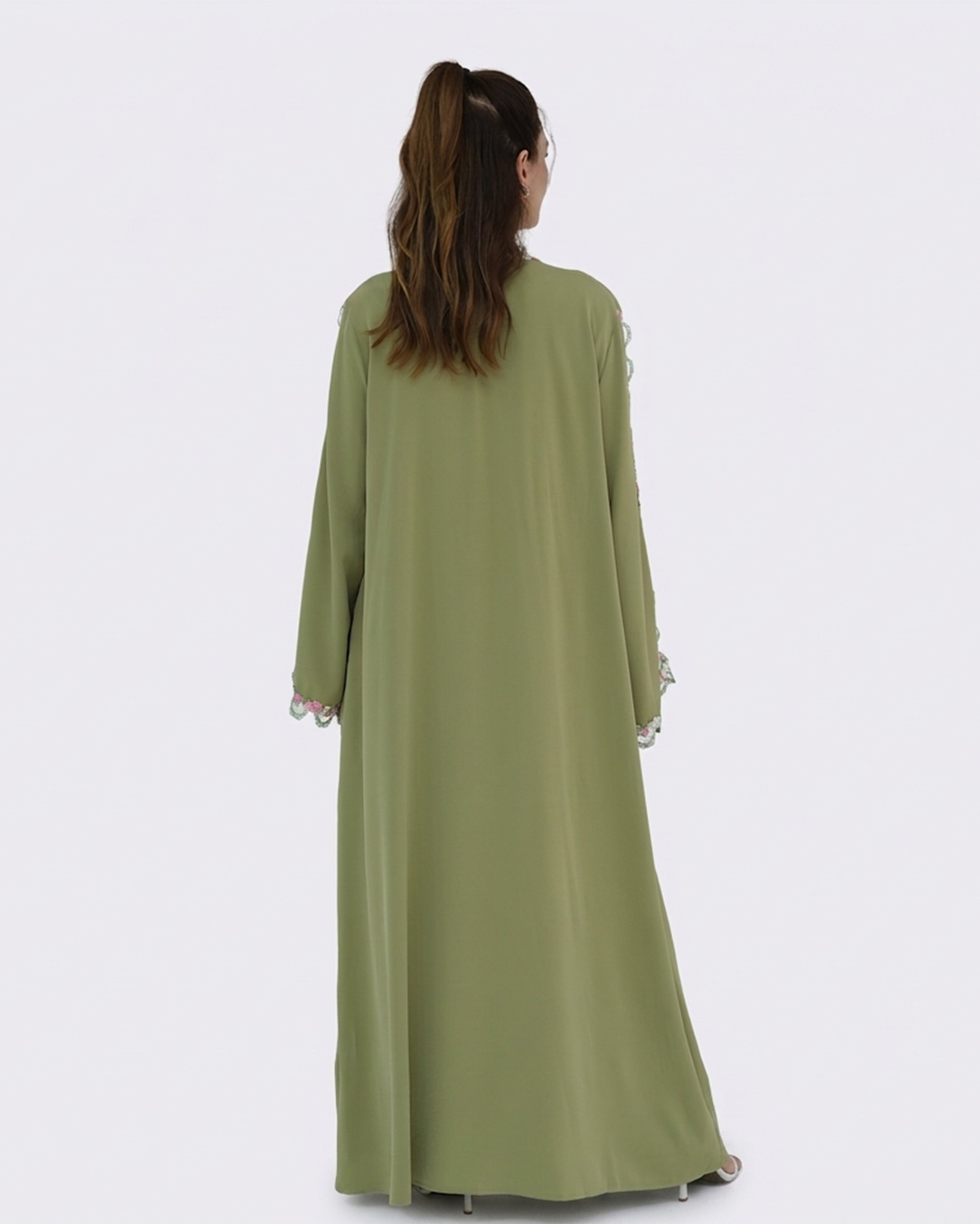 Samara Lace-Floral Abaya - Noor & Grace