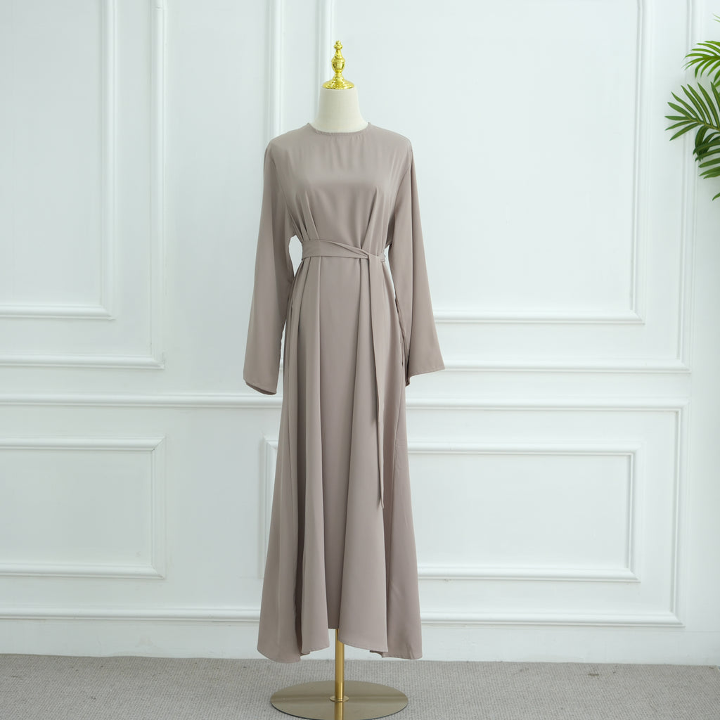 Taro Full-Sleeve Nida Inner Abaya - Noor & Grace