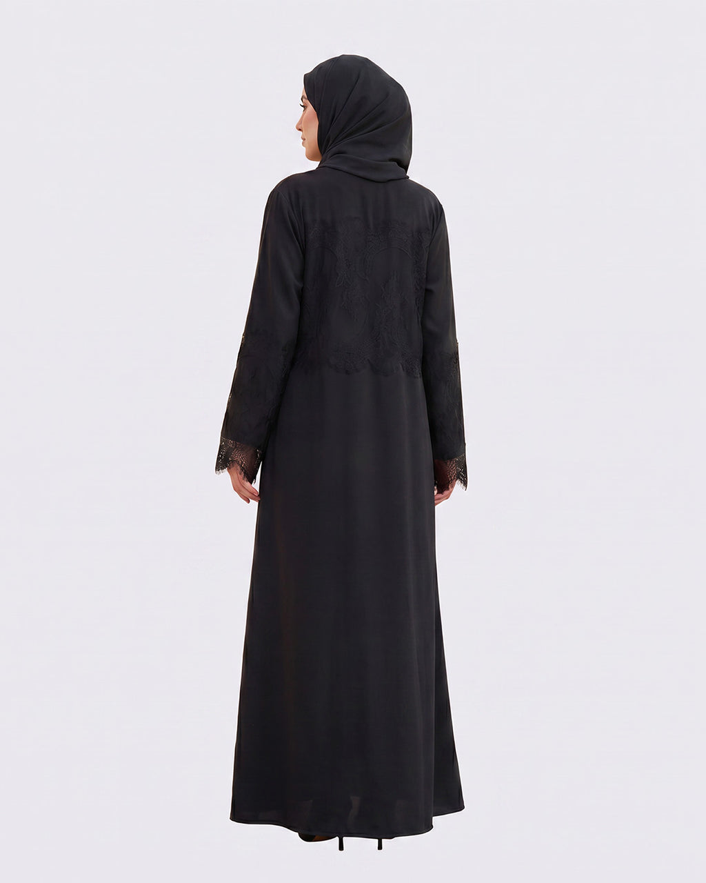 Yasmin Nida Lace Patchwork Abaya - Noor & Grace