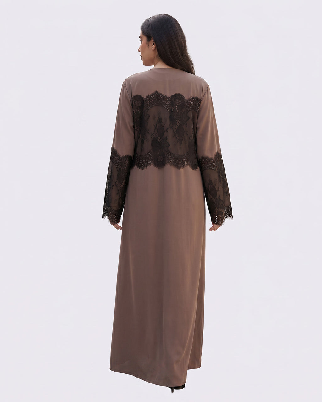 Yasmin Nida Lace Patchwork Abaya - Noor & Grace
