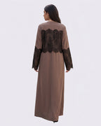 Yasmin Nida Lace Patchwork Abaya - Noor & Grace