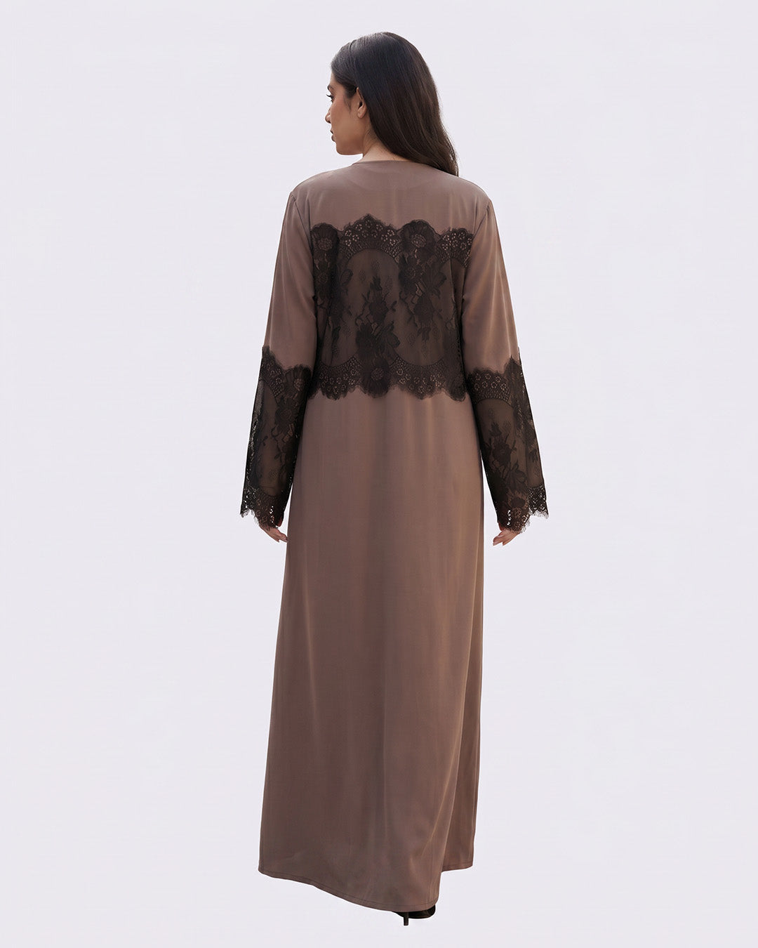 Yasmin Nida Lace Patchwork Abaya - Noor & Grace
