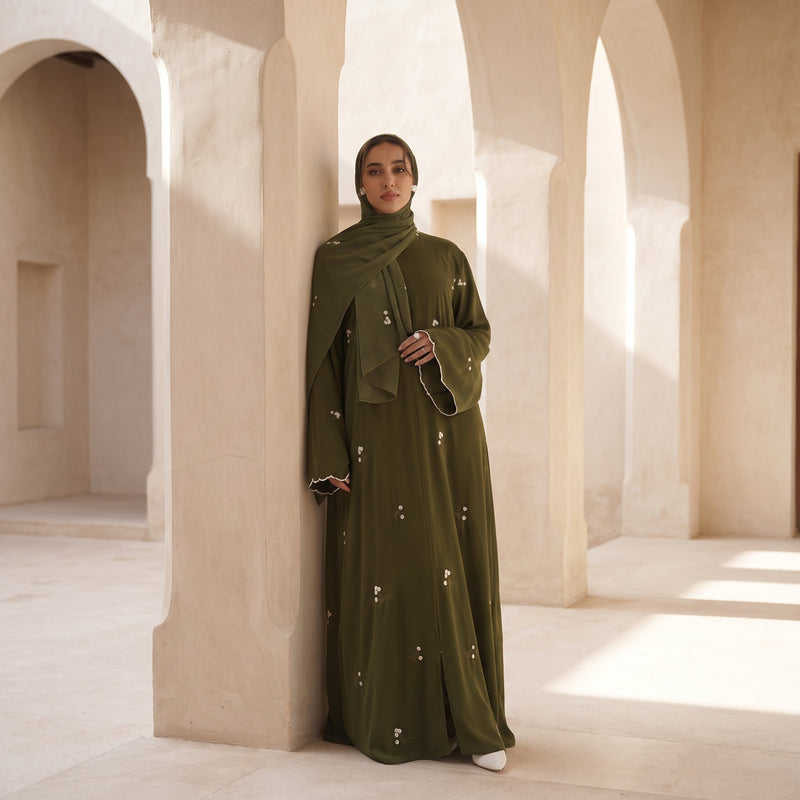 amara-nida-flower-emboridered-abaya-army-green-noor-and-grace