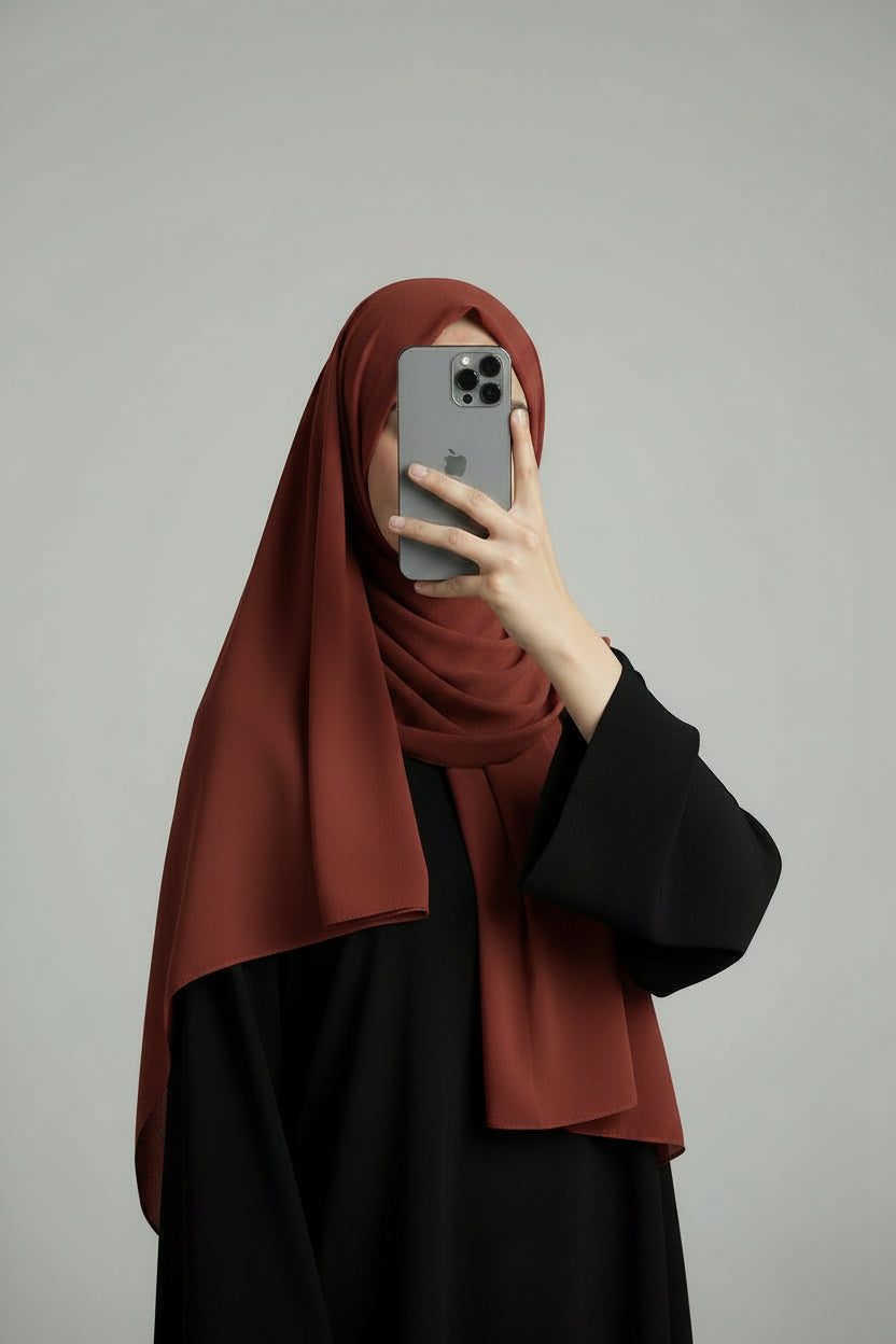 brick-red-chiffon-hijab-noor-and-grace
