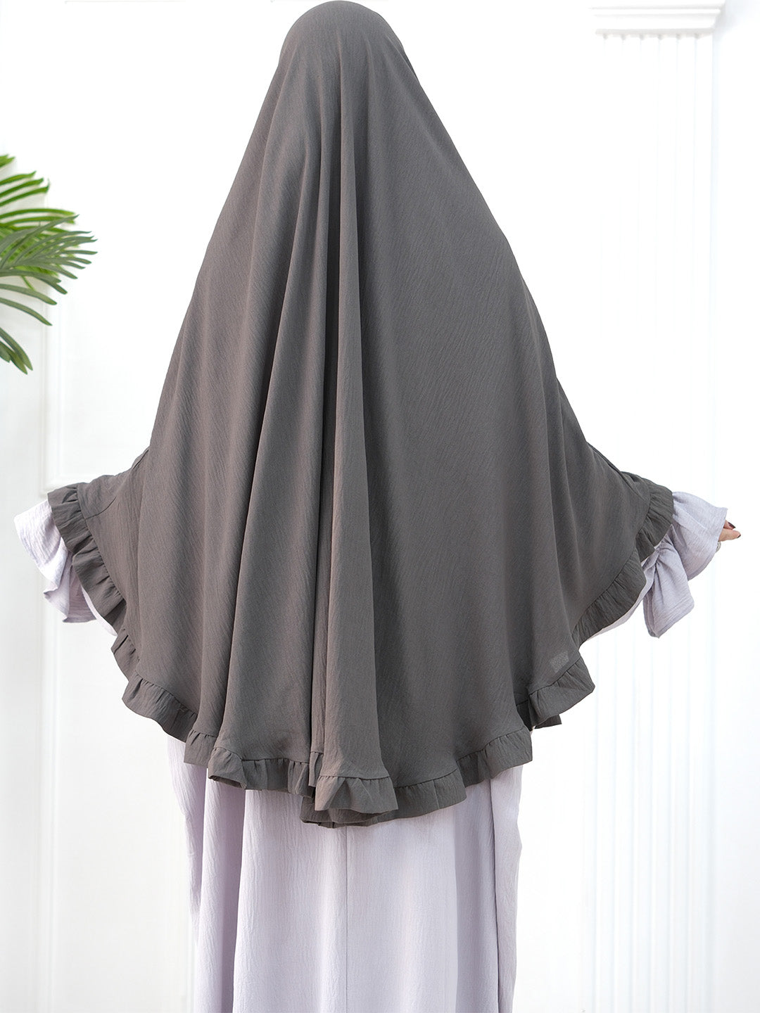 dark-gray-wrinkle-crepe-ruffle-khimar-noor-and-grace